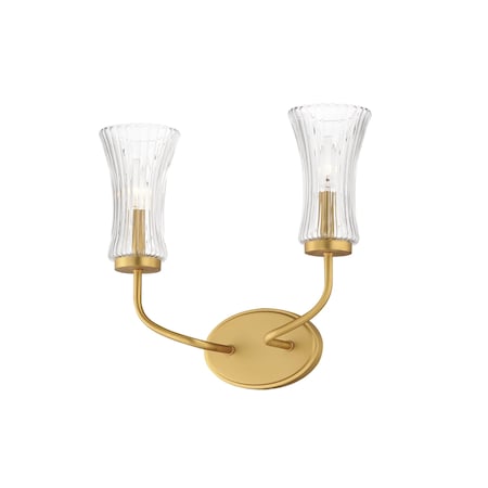 Maxim Lighting Camelot 2-Light Sconce, Natural Aged Brass 16152CRNAB